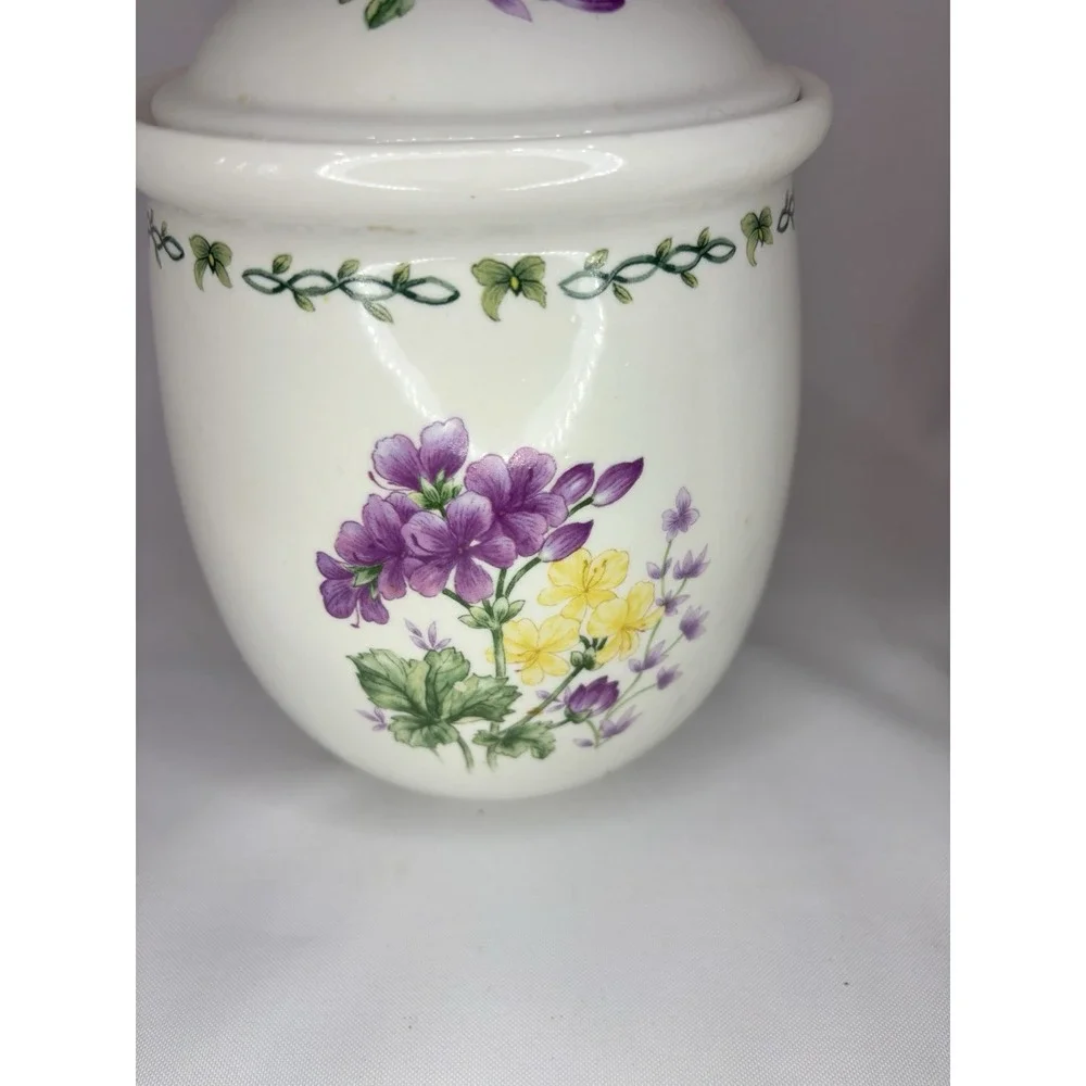 Thomson Pottery Garden Canister Set Of Two All With Lids Vintage